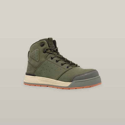 Hard Yakka 3056 Men's Safety Boots in Olive | Men's Green Safety Boots