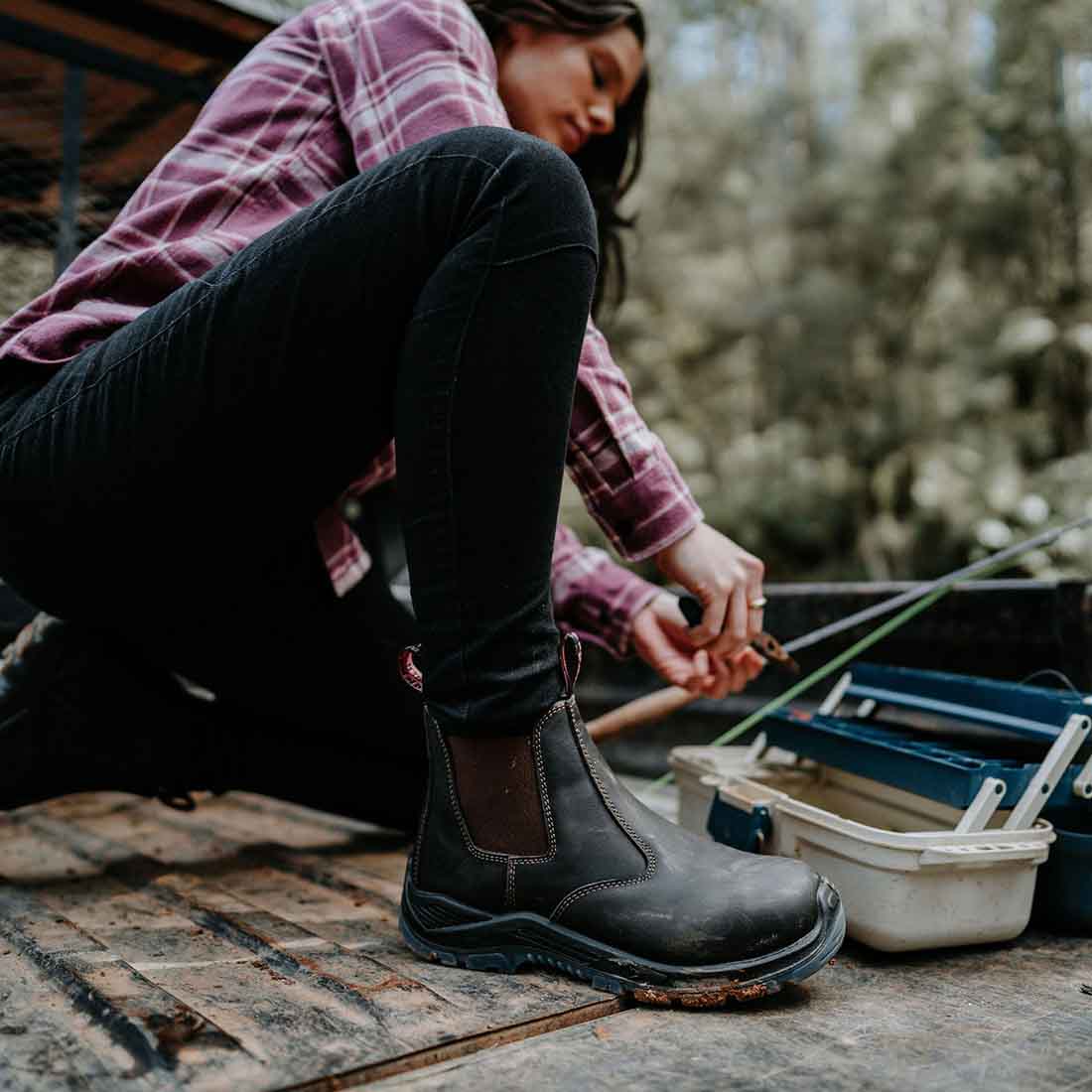 Women s Banjo Steel Toe Dealer Boots