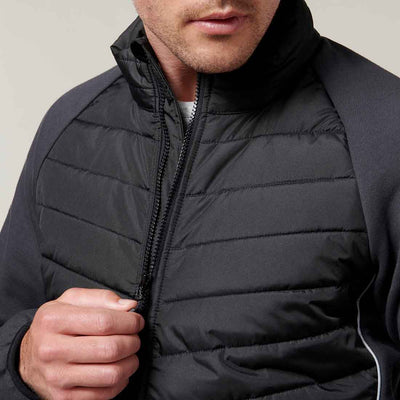 Hard Yakka Apex Hybrid Insulated Jacket | Men's Black Fleece-Lined Jacket