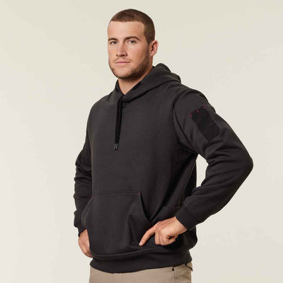 Hard Yakka Men's Brushed Fleece Hoodie in Grey | Men's Grey Hoodies