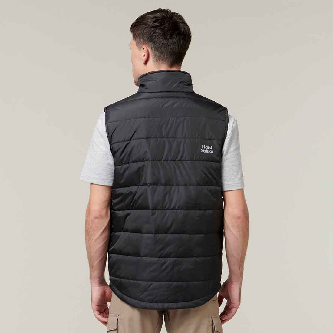 Hard Yakka Puffa 2.0 Insulated Gilet | Men's Black Body Warmers