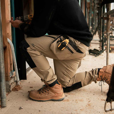 Hard Yakka Men's Raptor Active Work Trousers in Desert | Men's Beige Work Trousers