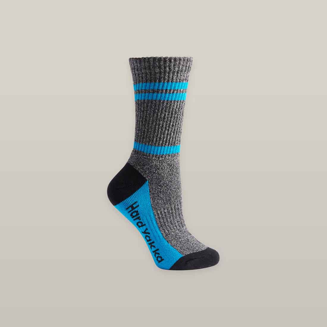 Hard Yakka Women's Cotton Crew Socks in Black | Pack of Women's Black Socks