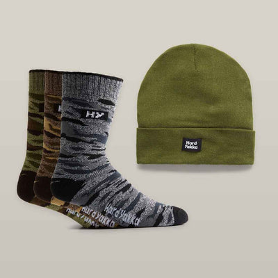 Hard Yakka Socks & Beanie in Multicolour | Socks & Hat Bundle for Men & Women
