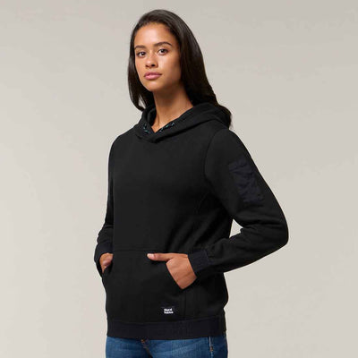 Hard Yakka Women's Gladiator Hoodie in Black | Women's Black Hoodies