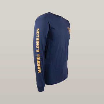 Hard Yakka Heritage Long Sleeve Navy T-Shirt | Men&