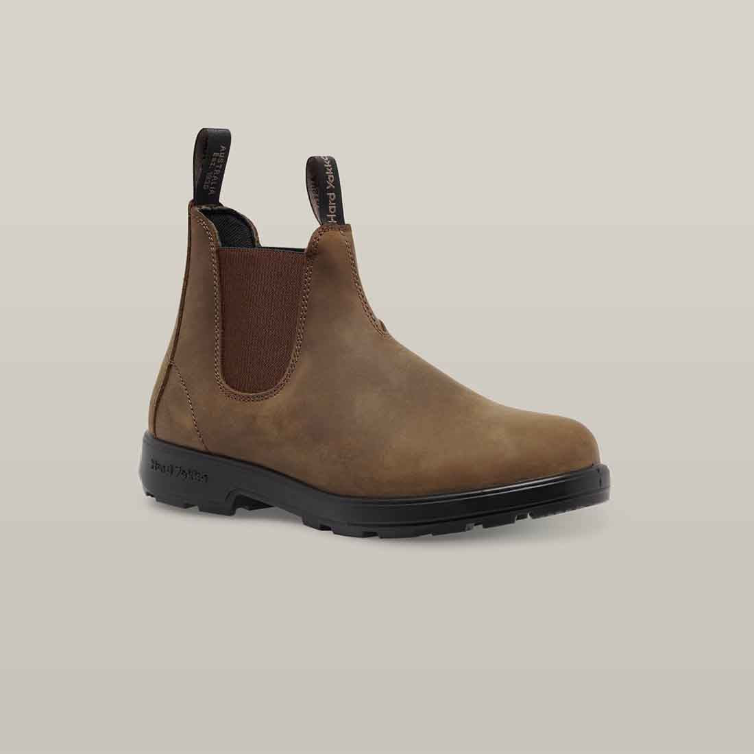 Hard Yakka Brunswick Dealer Boots in Saddle Brown | Men's Brown Nubuck Dealer Boots