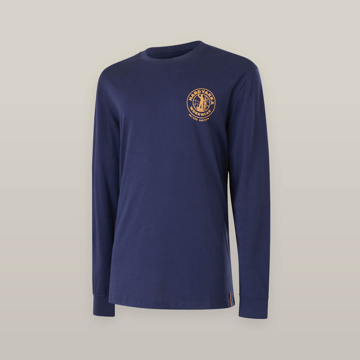 Hard Yakka Heritage Long Sleeve Navy T-Shirt | Men's Long Sleeve Tee