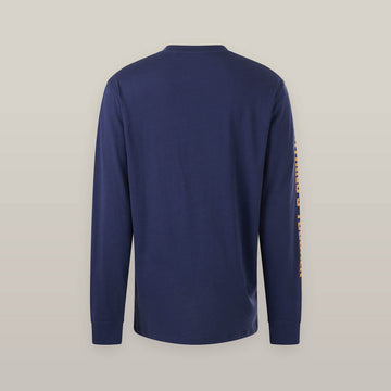 Hard Yakka Heritage Long Sleeve Navy T-Shirt | Men&