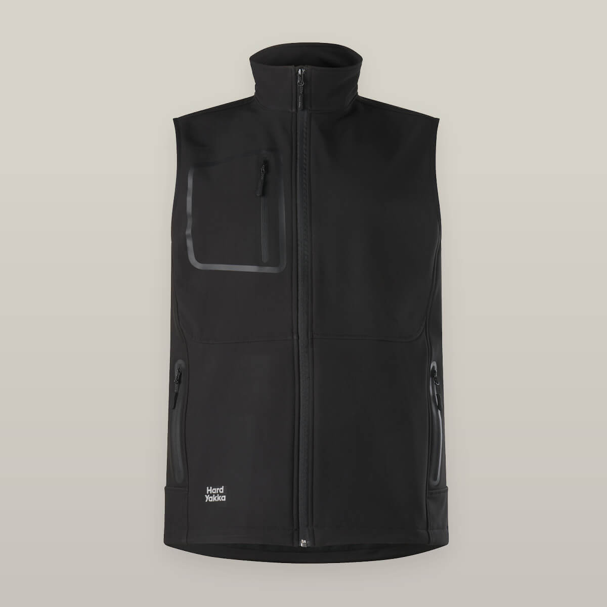 Hard Yakka Men's Softshell Vest in Black