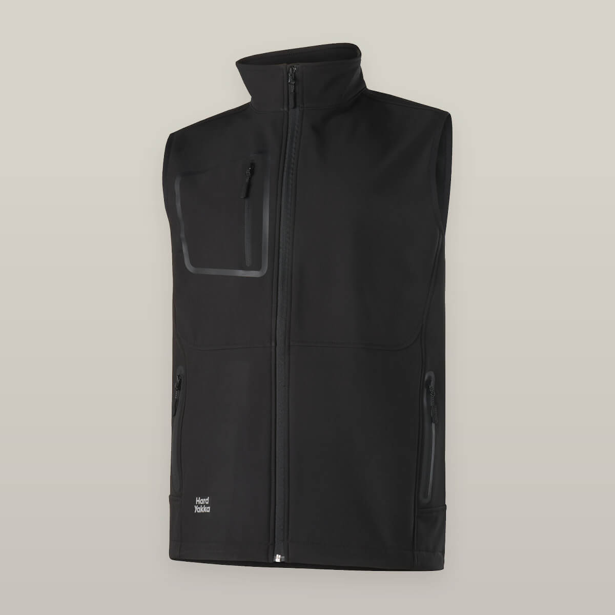 Hard Yakka Men's Softshell Vest in Black